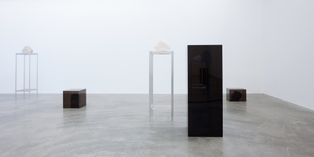 Installation view of sculptures by Matthew Angelo Harrison