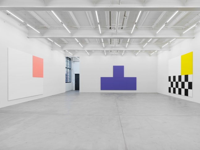 Installation view of Joe Bradley painting exhibition