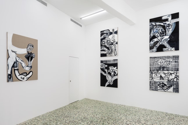 Installation view of Tobias Pils paintings exhibition