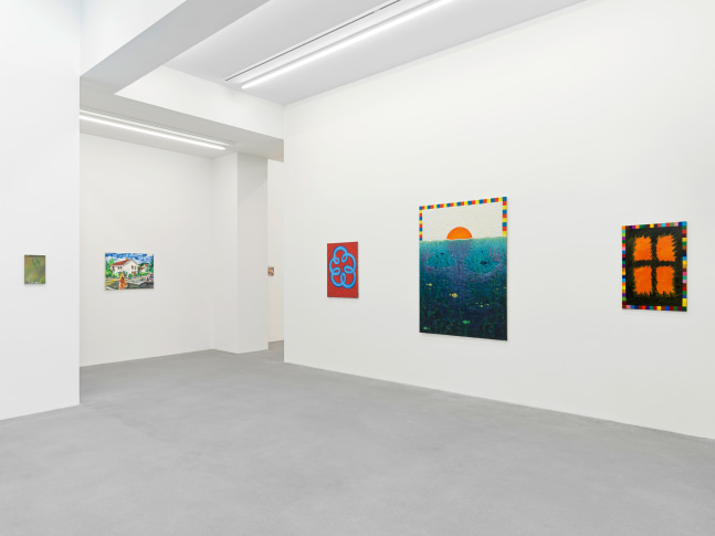 Installation view, Jean-Fr&amp;eacute;d&amp;eacute;ric Schnyder, &amp;OElig;L AUF LEINWAND, Galerie Eva Presenhuber, Waldmannstrasse, Zurich, 2024