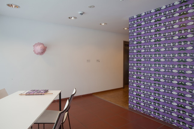 Installation view of works by Franz West