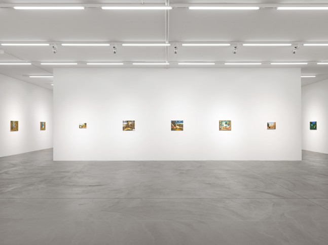 Installation view of Karen Kilimnik paintings exhibition