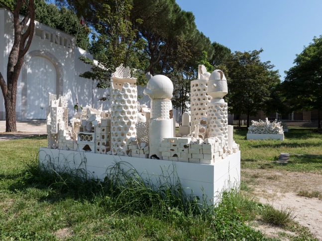 Installation view of works by Walead Beshty