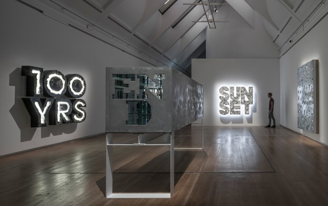 Installation view of Works by Doug Aitken