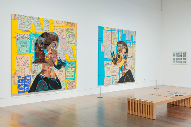 Installation view, Tschabalala Self, Fresh Window: The Art of Display &amp;amp; Display of Art, Museum Tinguely, Basel, 2024