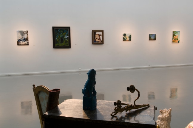 Installation view of works by Karen Kilimnik