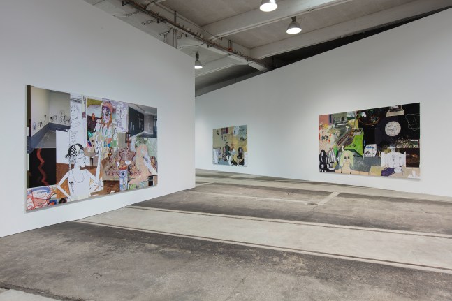 Installation view of paintings by Michael Williams