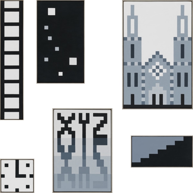 Image of six small paintings by Jean-Frédéric Schnyder