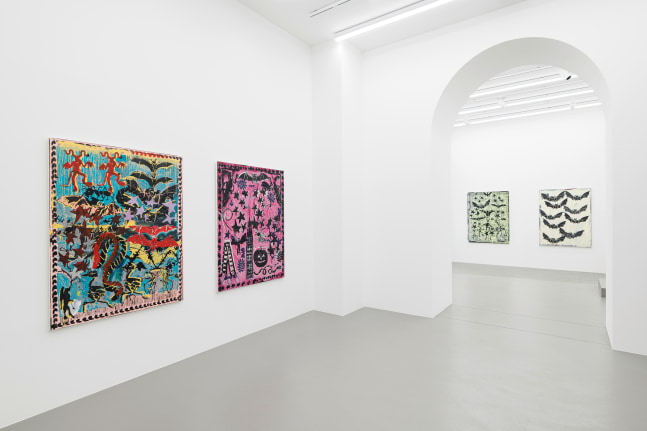 Installation view, Josh Smith, Studio News, Galerie Eva Presenhuber, Vienna, 2024