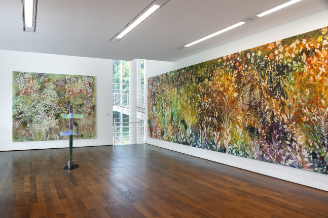 Installation view, Sam Falls, I Feel the Earth Whisper, Museum Frieder Burda, Baden-Baden, 2024