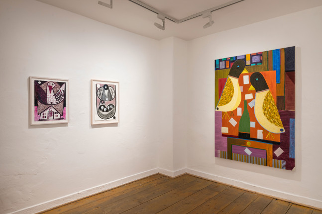 Installlation view, Austin Eddy, Vogel, Fisch und Farbe, Museum Penzberg &amp;ndash; Sammlung Campendonk, Penzberg, 2025