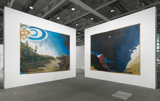 Installation view of paintings by Verne Dawson