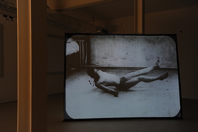 Installation view of photograph by Douglas Gordon