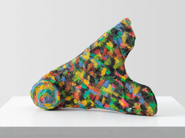 Passstück (bemalt von Eugenia Rochas)

Between 1982 and 1984

Papier-m&amp;acirc;che, plaster, gauze, wood, painted

42 x 31 x 11 cm / 16 1/2 x 12 1/4 x 4 3/8 in

&amp;copy; Archiv Franz West &amp;copy; Estate Franz West