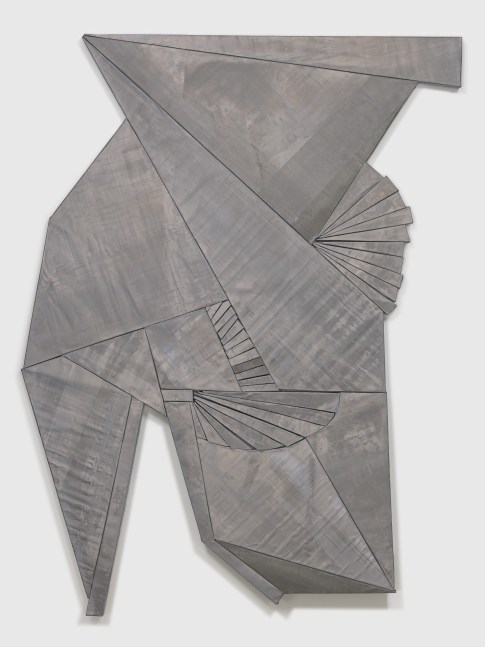Wall relief by Wyatt Kahn Untitled 2017 Lead on panel 244.5 x 179 cm / 96 1/4 x 70 1/2 in