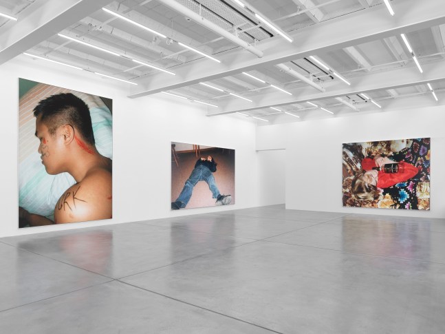 Installation view, Steven Shearer, The Golden Recline, Galerie Eva Presenhuber, Maag Areal, Zurich, 2025