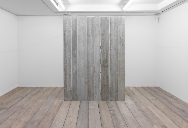 Installation view of sculptures by Ugo Rondinone