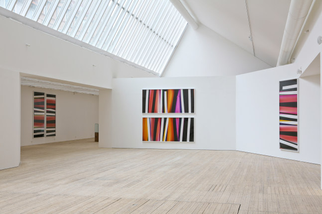 Installation view of works by Walead Beshty