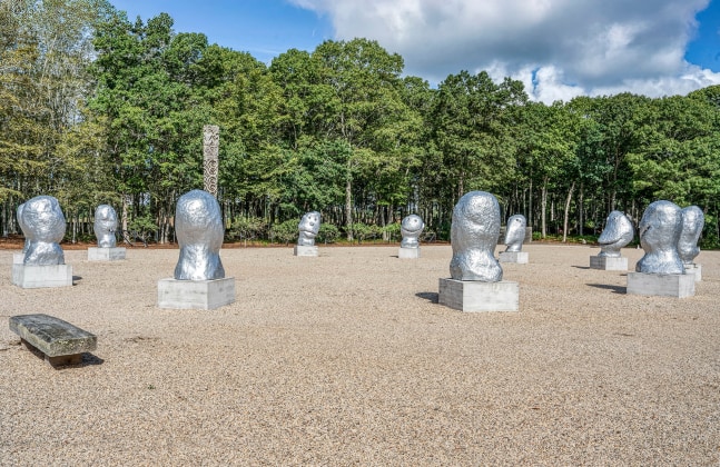 Installation view, Ugo Rondinone, sunrise. east, The Watermill Center, Hamptons, 2025