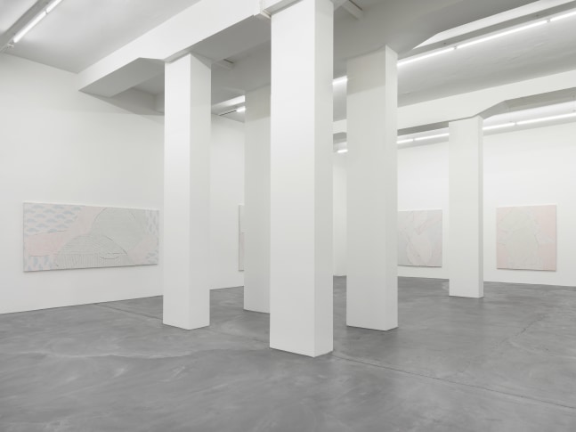 Installation view of Wyatt Kahn wall reliefs
