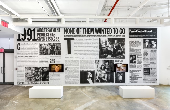 Installation view of works by John Giorno