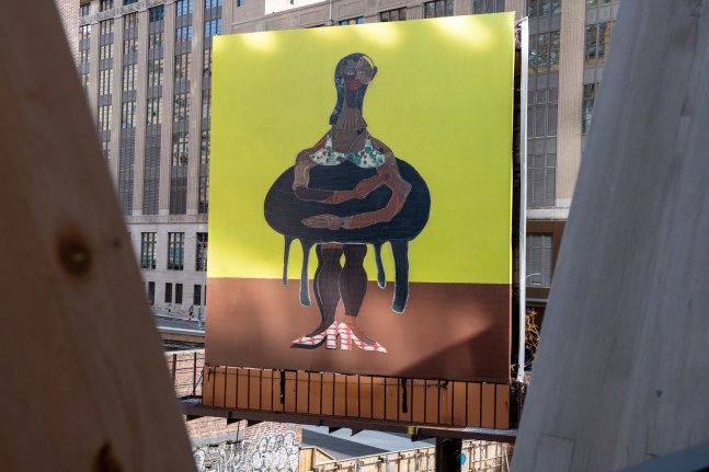 Installation view, Tschabalala Self, Patience, Highline Billboard, New York, 2024