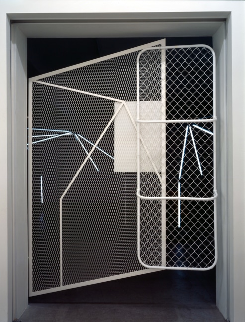 Installation view of Martin Boyce sculpture exhibition