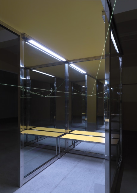 Installation view of Angela Bulloch sculpture and installation exhibition