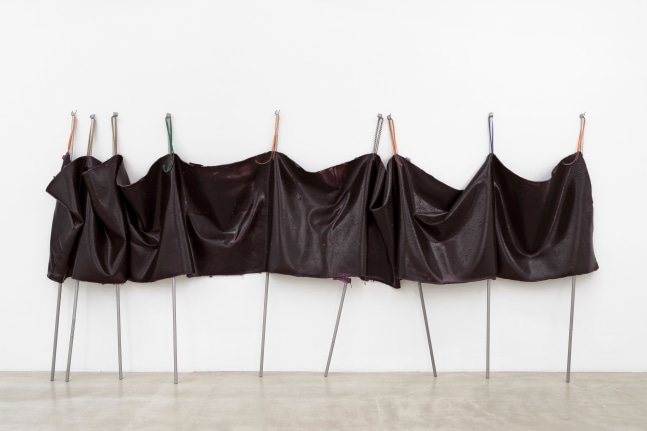 Coat 1

2022

Latex, metal, rope, fabric, pigment, silicone oil dimensions variable

200 x 420 x 30 cm / 78 3/4 x 165 3/8 x 11 3/4 in

&amp;copy; Liesl Raff
