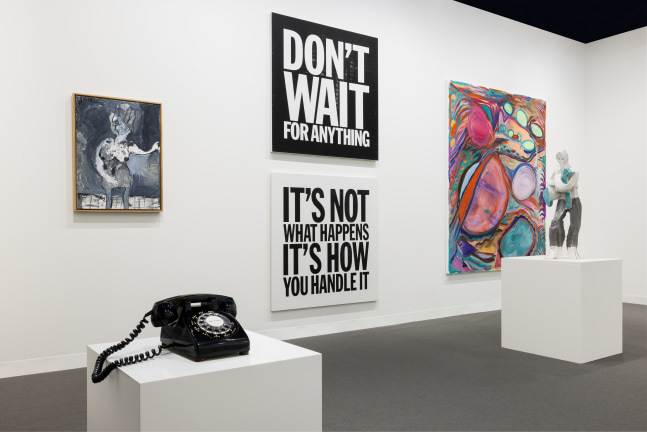 installation view of works by various artists