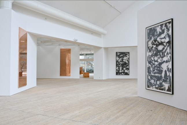 Installation view of works by Walead Beshty