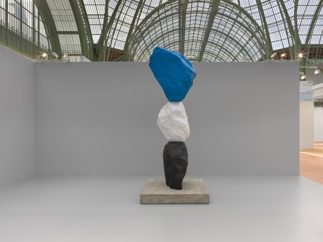 Installation view, Ugo Rondinone, mountains, Galerie Eva Presenhuber, Art Basel Paris, Grand Palais, Paris, 2025