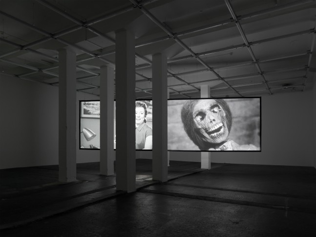 Installation view of Douglas Gordon film and installation exhibition