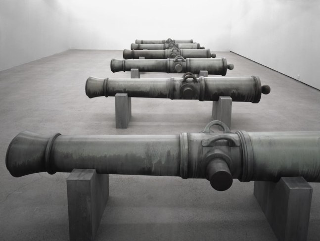 Installation view of Valentin Carron sculpture exhibition