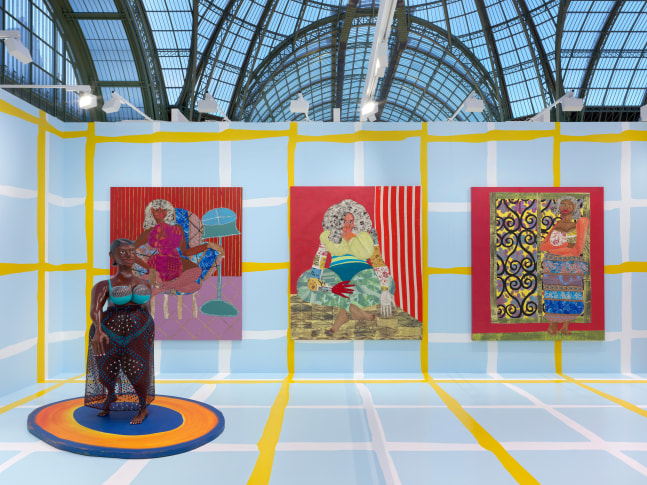 Installation view, Tschabalala Self, My House, Art Basel Paris, Grand Palais, Paris, 2024