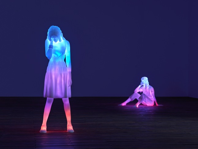 Installation view of Works by Doug Aitken