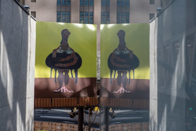 Installation view, Tschabalala Self, Patience, Highline Billboard, New York, 2024