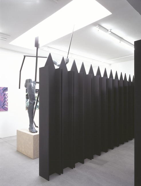 Installation view of Valentin Carron sculpture exhibition