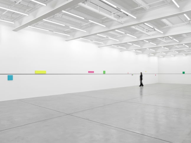 Installation view, Gerwald Rockenschaub, bass+ (re)modification, Galerie Eva Presenhuber, Maag Areal, Zurich, 2024