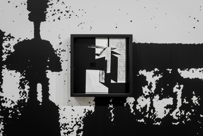 Installation view of paintings by Adam Pendleton