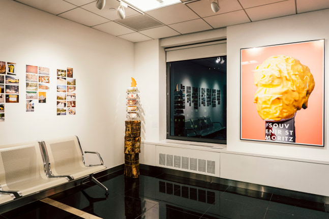 Installation view, Lucas Blalock, Souvenir Cinema, Swiss Consulate, New York, 2025