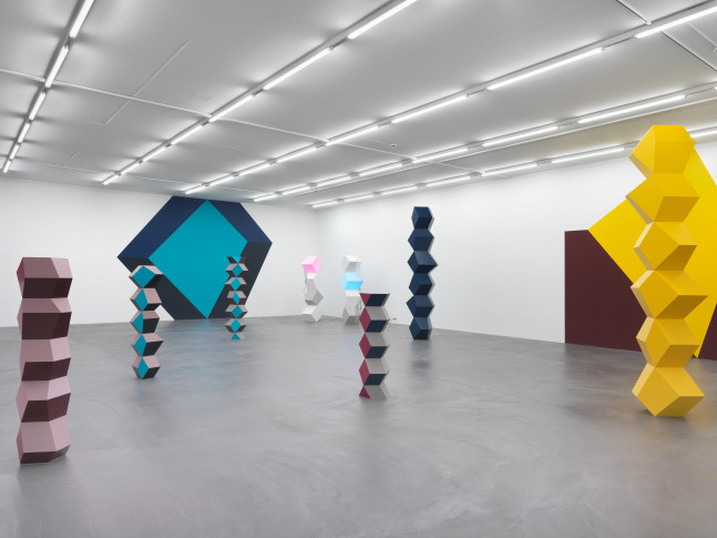 Installation view of Angela Bulloch sculpture and installation exhibition