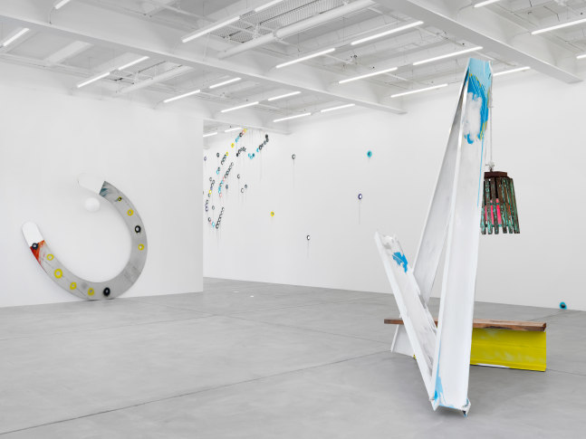 Installation view of Mark Handforth sculptures exhibition