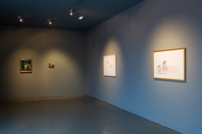 Installation view of works by Karen Kilimnik