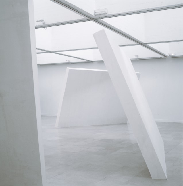Installation view of sculptures by Ugo Rondinone