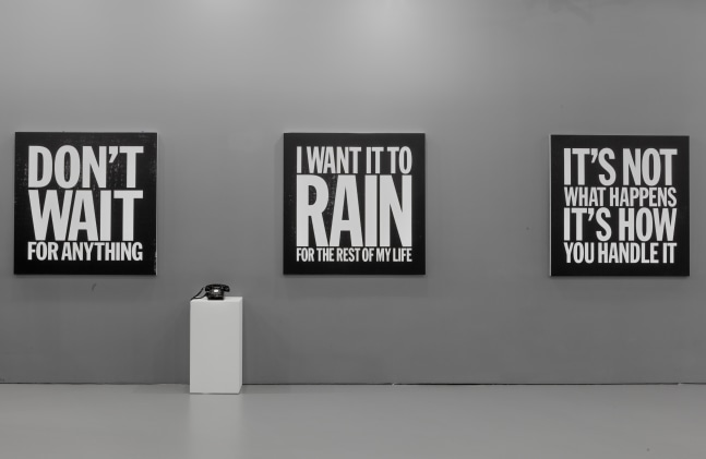 Installation view of works by John Giorno