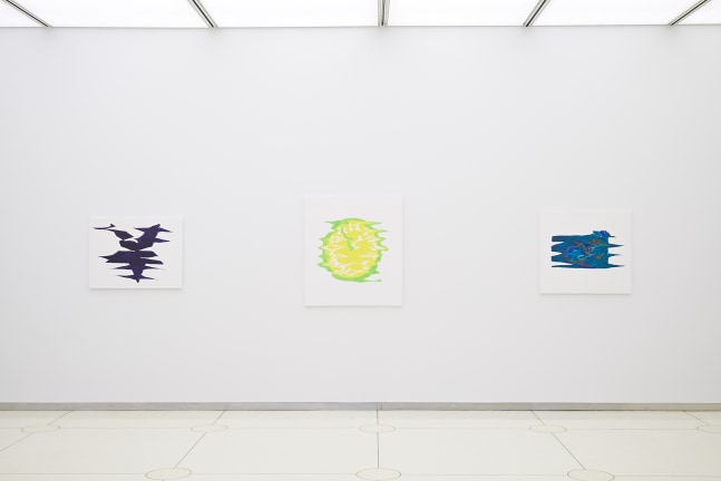 Installation view of paintings by Michael Williams