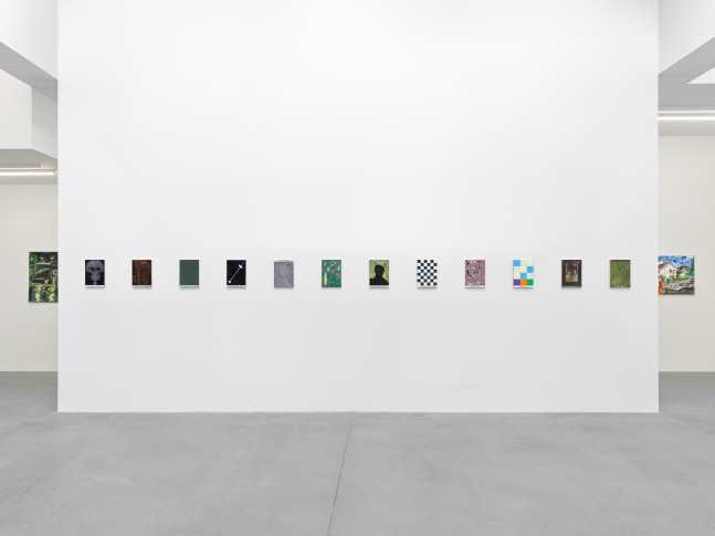 Installation view, Jean-Fr&amp;eacute;d&amp;eacute;ric Schnyder, &amp;OElig;L AUF LEINWAND, Galerie Eva Presenhuber, Waldmannstrasse, Zurich, 2024