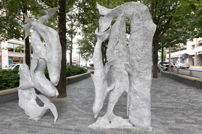 Installation view, Jean-Marie Appriou, Whale Song, Central Wharf, Boston, 2024