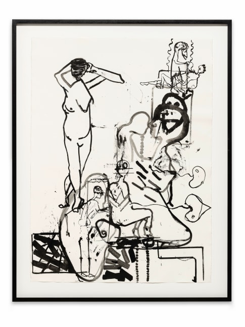 Untitled

2024

Ink on paper

Sheet 106 x 78 cm / 41 3/4 x 30 3/4 in

Frame 122.5 x 95.5 x 3.5 cm / 48 1/4 x 37 5/8 x 1 3/8 in

&amp;copy; Tobias Pils